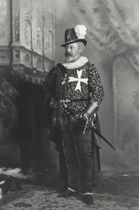 The Prince of Wales in the Costume of Grand Master of the Knights Hospitallers of Malta, at the Devonshire House Ball on 3rd July 1897 by Lafayette Studio